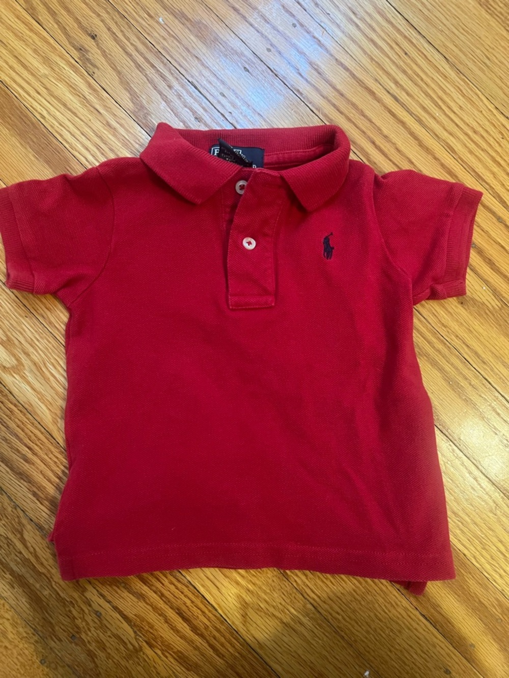 Ralph Lauren Red Toddler Polo with Navy Pony